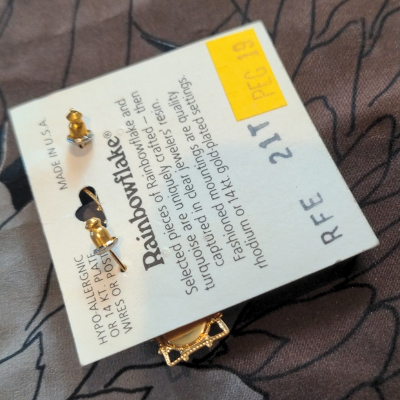 VTG Vintage Rainbow Flake earrings - Picture 3 of 4